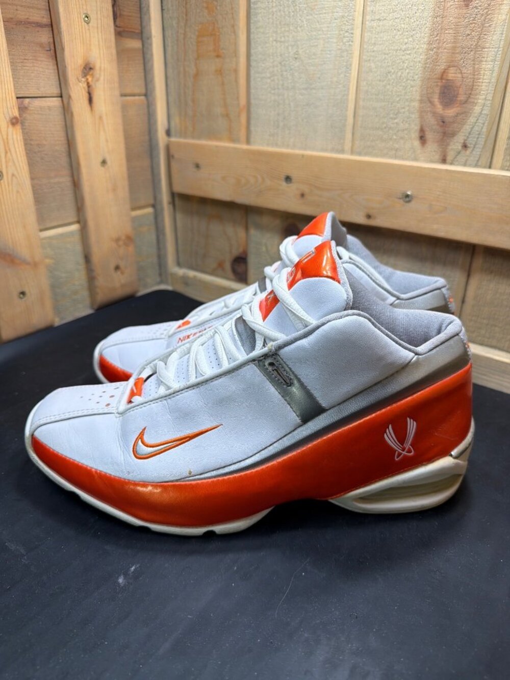 Vintage 2002 Nike Air Max Elite X Mens Size 10 White Orange Sneakers 303965-108 - Picture 4 of 11